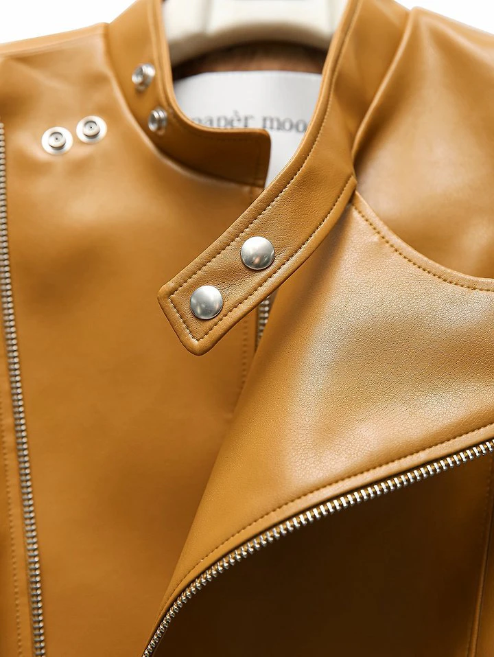 Double Zipped Detail Vegan Leather Buckle Belte by Paper Moon for Women - view 9