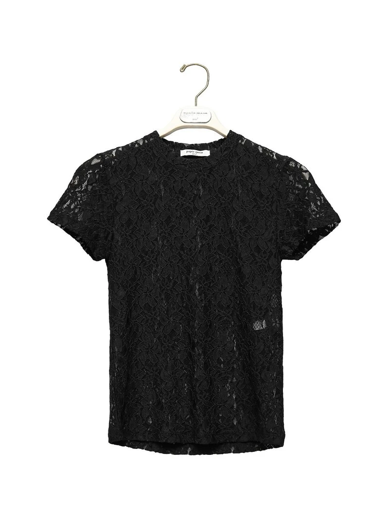 Sheer Lace Slim Tee by Paper Moon for Women - view 2
