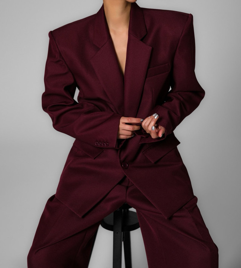 Square Shoulder Twill Blazer by Paper Moon for Women - view 3