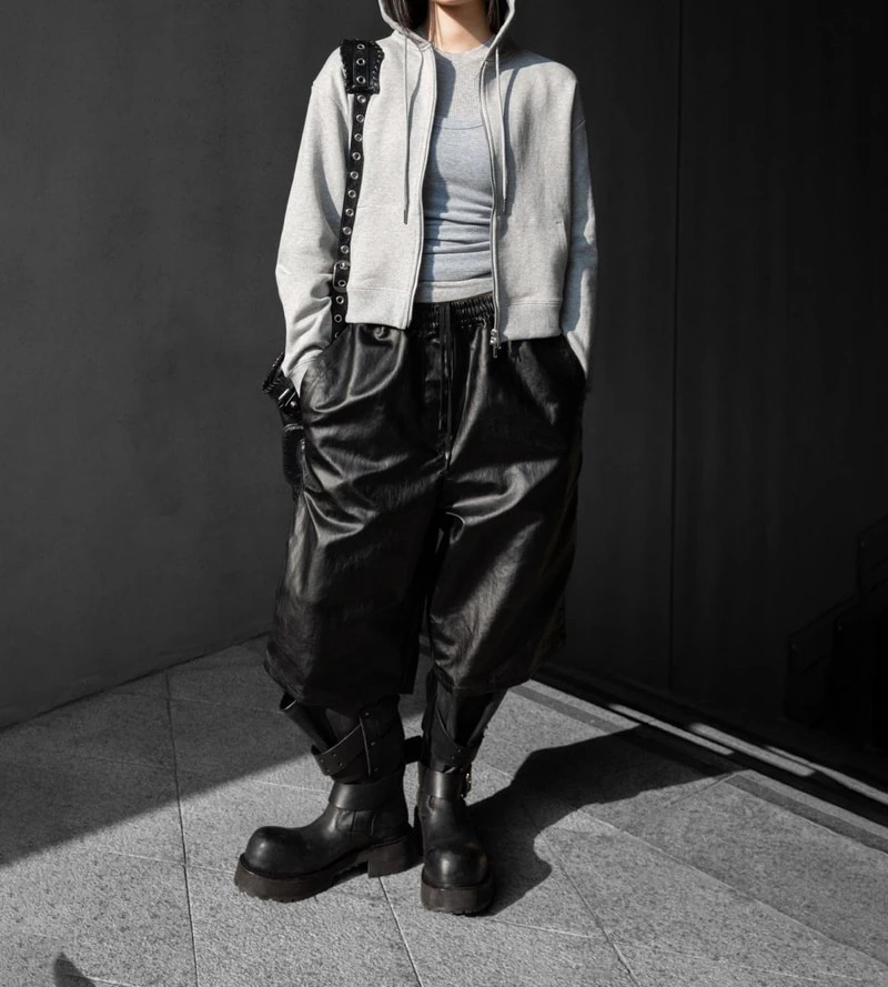 Tech Leather Bermuda Pants by Paper Moon for Women - view 1