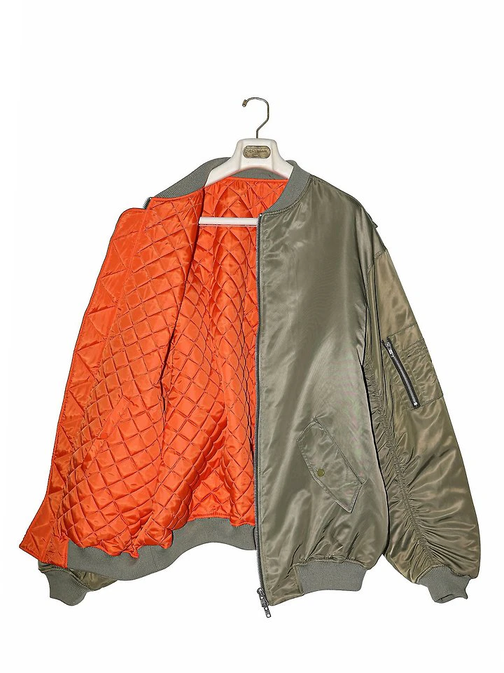 Super Oversized Two Way Zipper MA - 1 Bomber by Paper Moon for Women - view 8