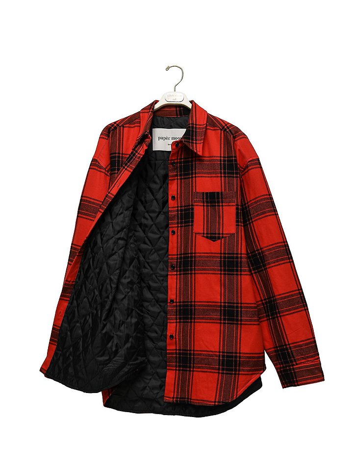 Oversized Flannel Checked Quilted Button Down by Paper Moon for Women - view 7