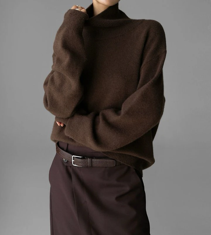 Classic Cashmere Blended Wool High Neck Knit T by Paper Moon for Women - view 2