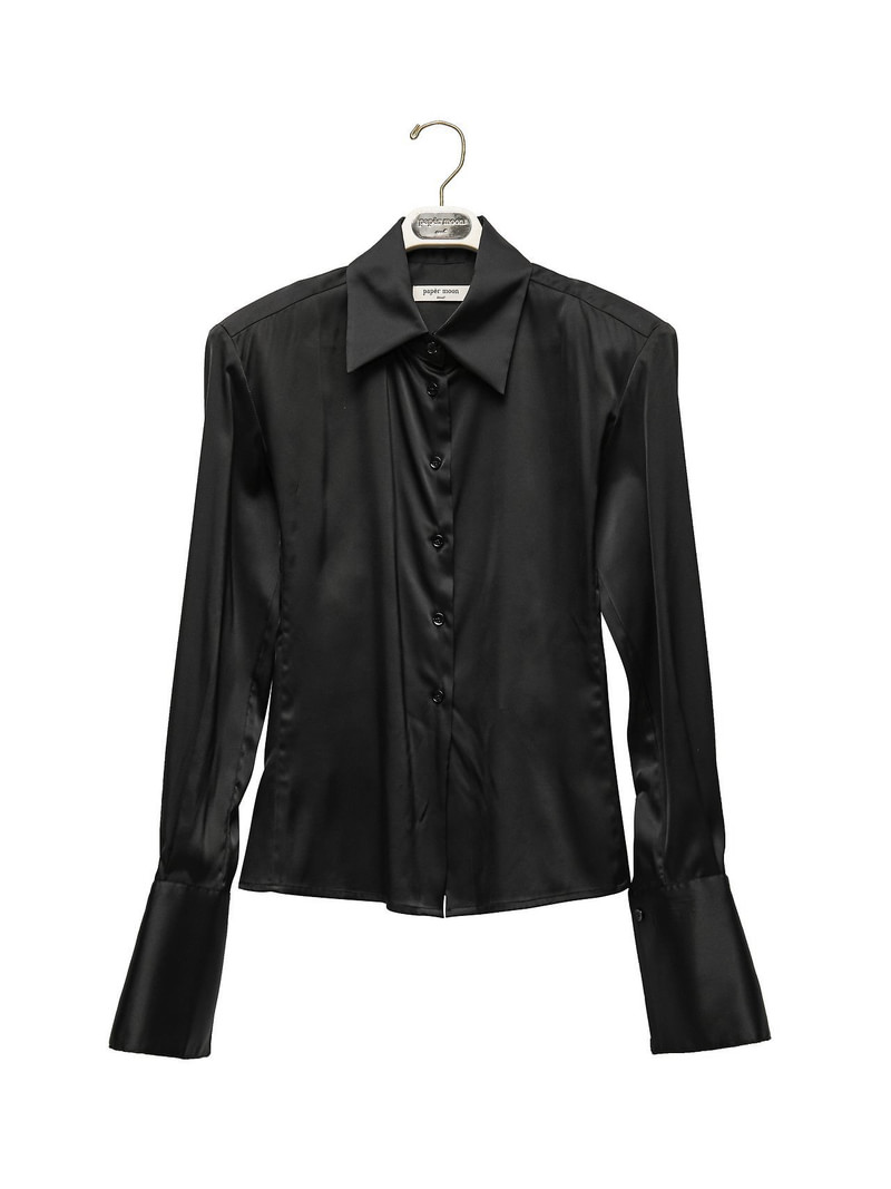 Classic Slim-fit Satin Shirt  by Paper Moon for Women - view 6