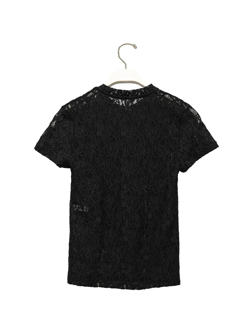 Sheer Lace Slim Tee by Paper Moon for Women - view 3