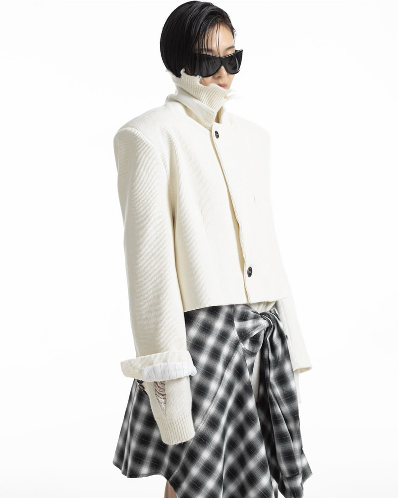Classic Corduroy Cropped Blazer by Paper Moon for Women - view 4