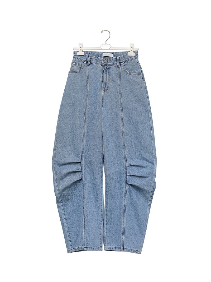 Volume Pintuck Denim Pants by Paper Moon for Women - view 8