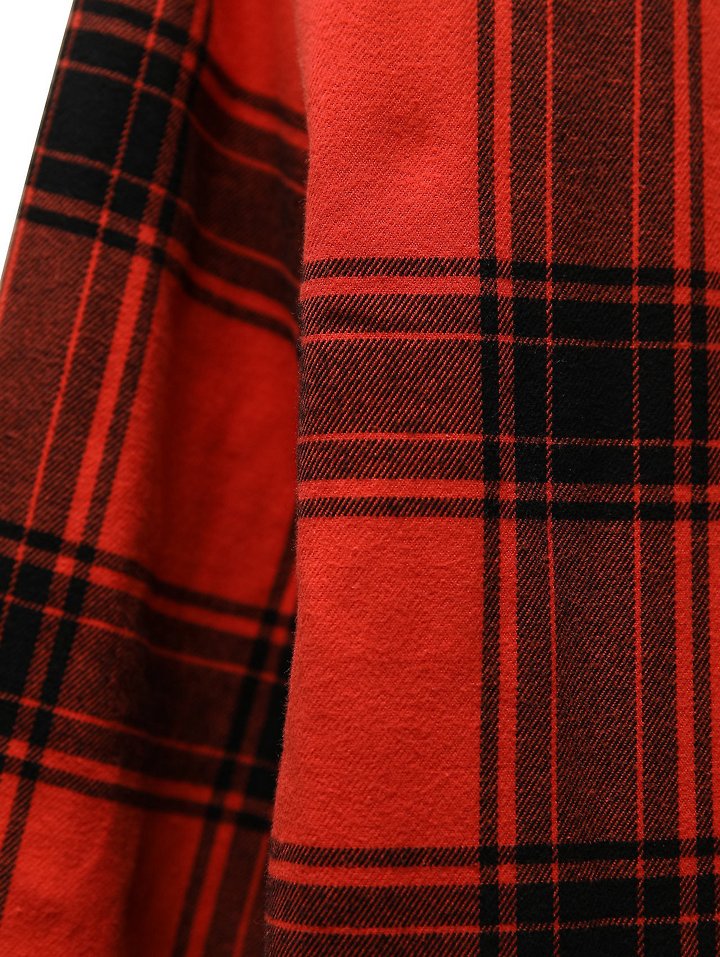 Oversized Flannel Checked Quilted Button Down by Paper Moon for Women - view 8