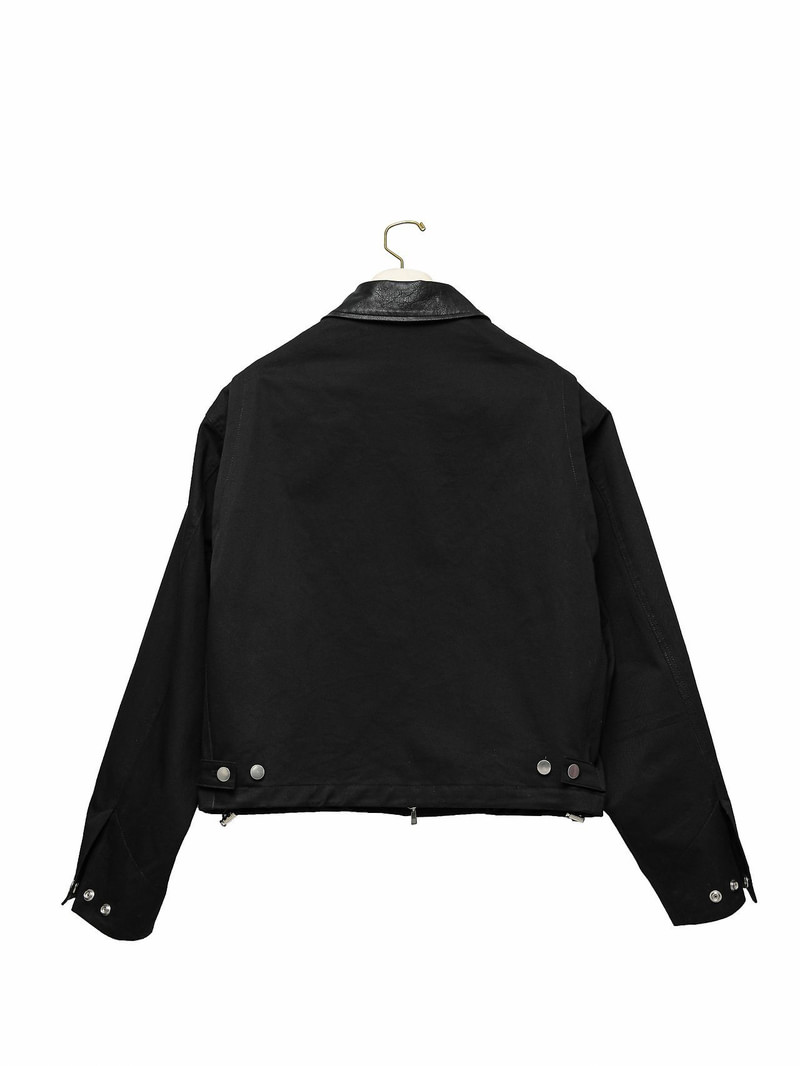 leather collar bi color cotton blouson by Paper Moon for Women - view 6