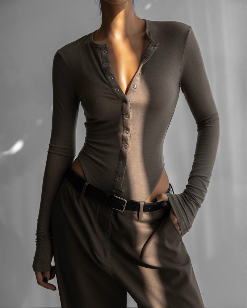 Ring Snap Button Detail Bodysuit by Paper Moon for Women - view 2