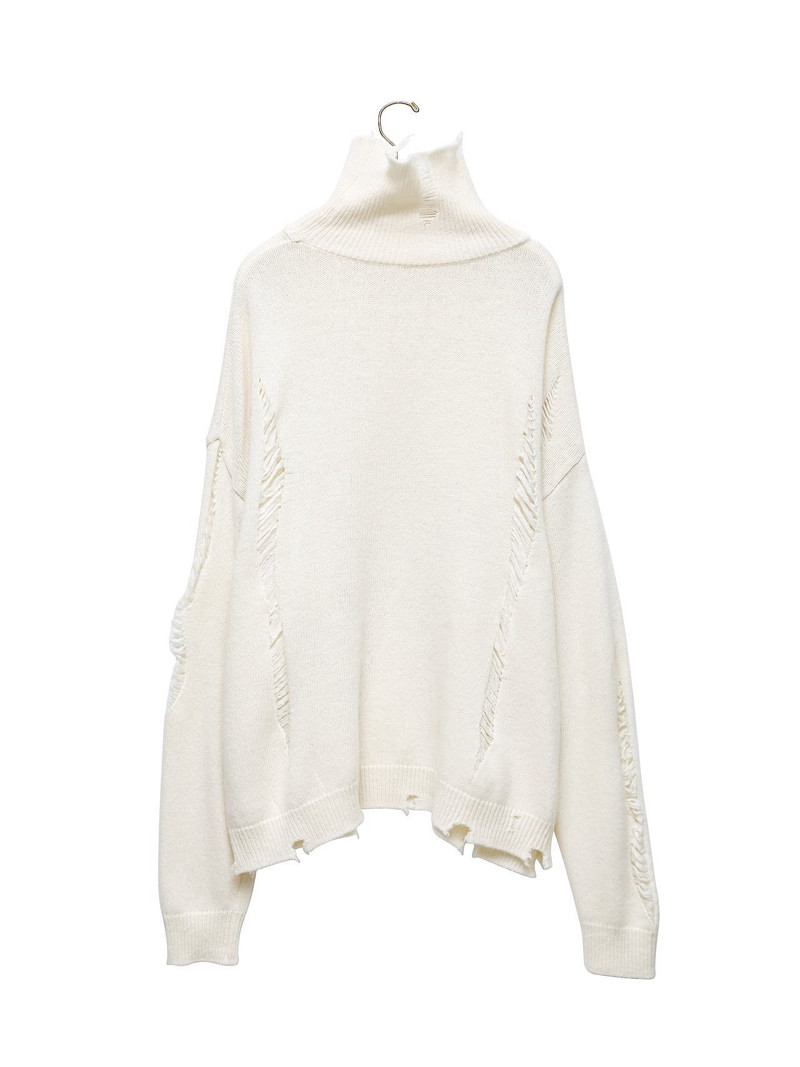 Vintage Cut-Off Cashmere-Blend Turtleneck Knit by Paper Moon for Women - view 3