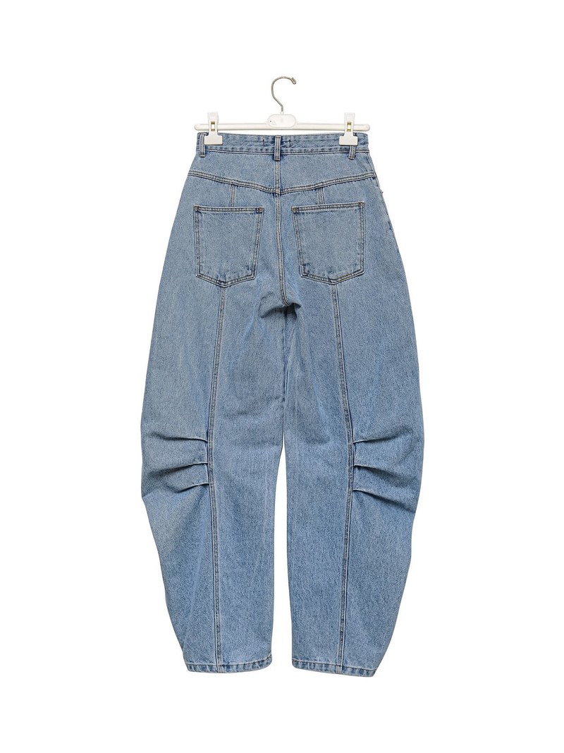 Volume Pintuck Denim Pants by Paper Moon for Women - view 9
