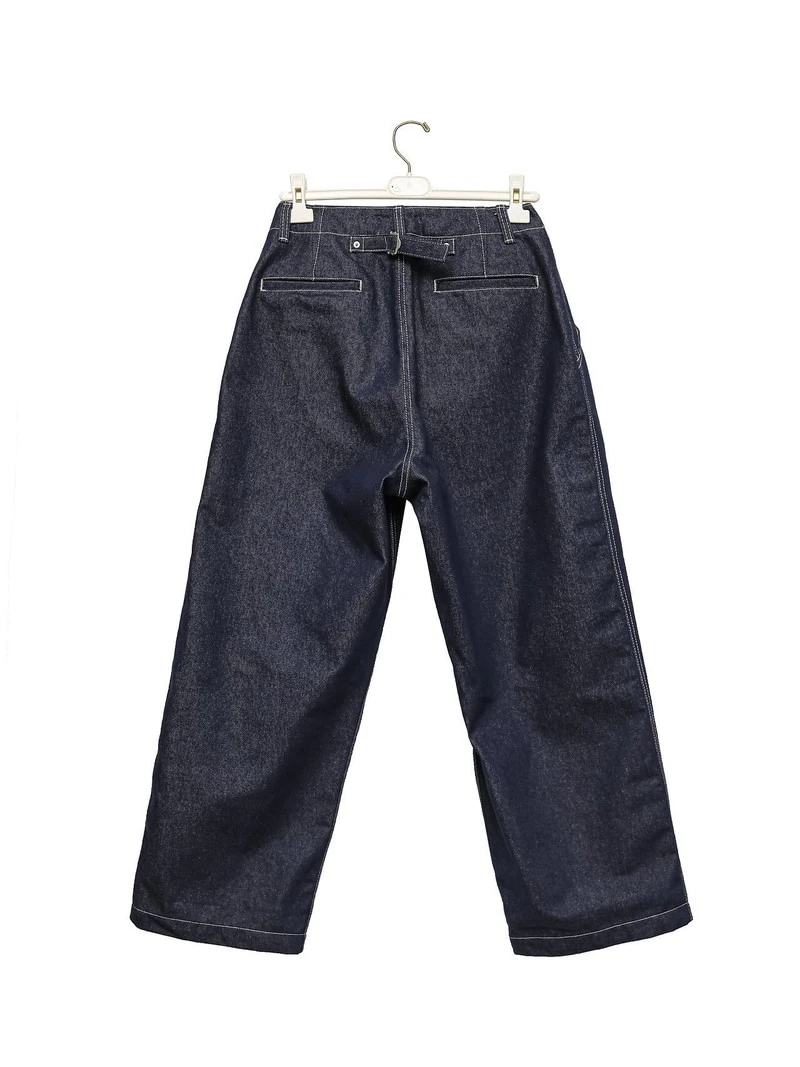 Stitched Detail Wide Baggy Denim Pants by Paper Moon for Women - view 4