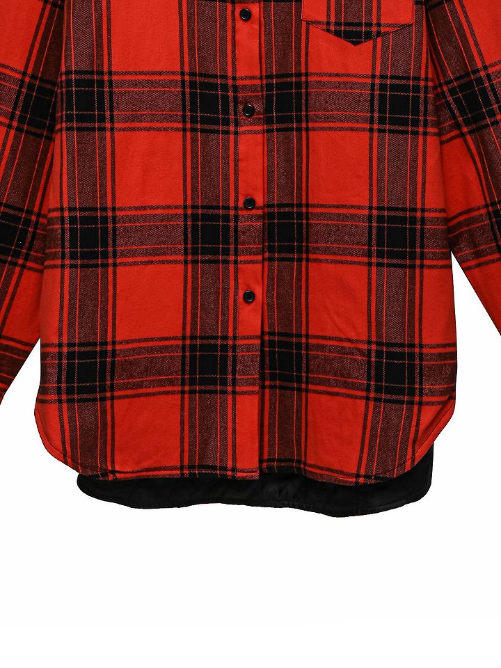 Oversized Flannel Checked Quilted Button Down by Paper Moon for Women - view 9