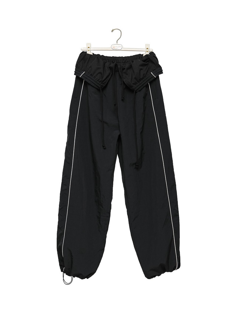Folding Detail Nylon Trimming Track Trousers by Paper Moon for Women - view 9