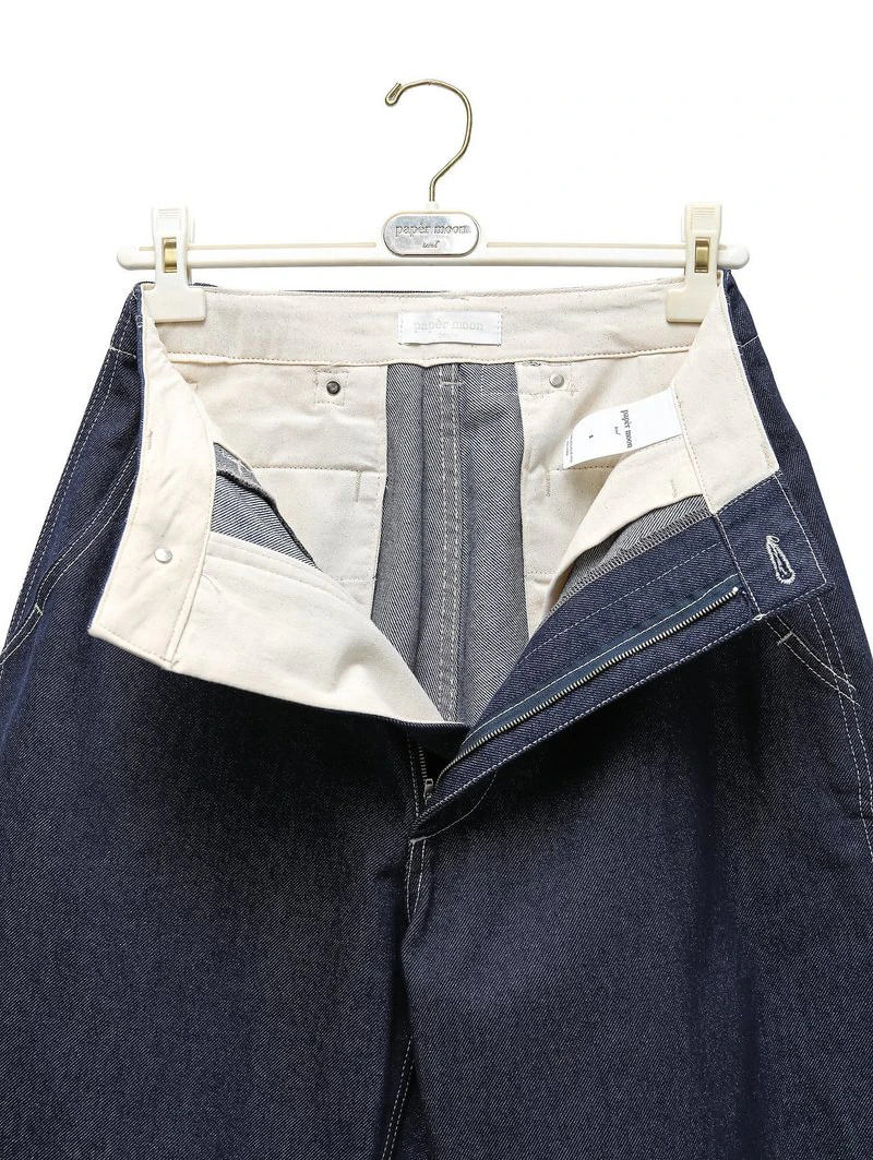 Stitched Detail Wide Baggy Denim Pants by Paper Moon for Women - view 5