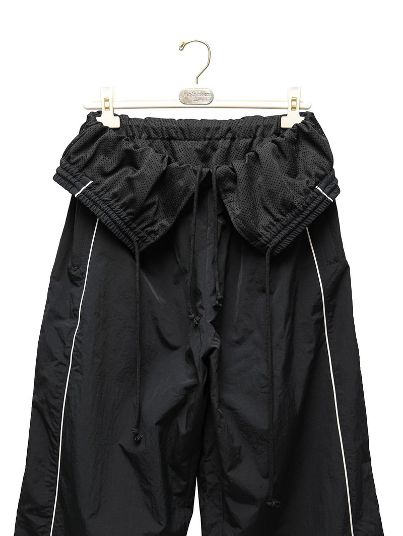 Folding Detail Nylon Trimming Track Trousers by Paper Moon for Women - view 10