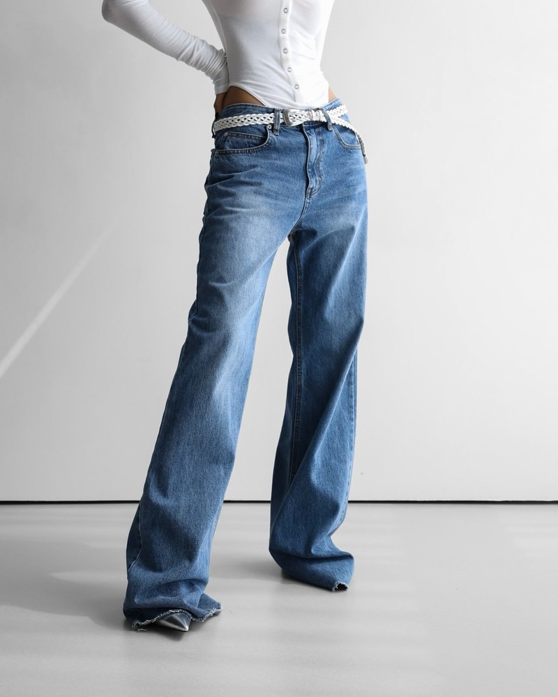 Classic Low Cut Wide Denim Pants by Paper Moon for Women - view 2