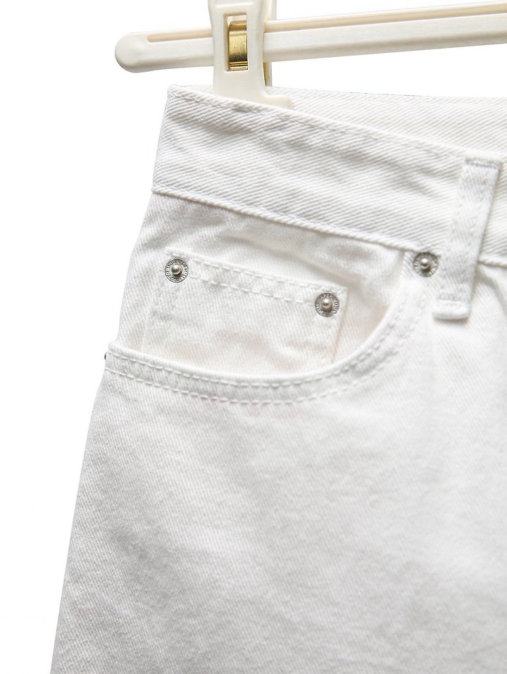 High Rise Wide Leg White Denim Pants by Paper Moon for Women - view 8