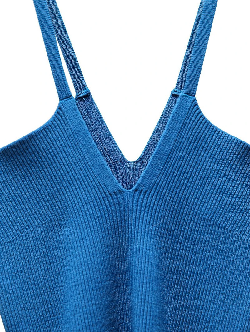 V-line Strap Ribbed Knit Sleeveless Top by Paper Moon for Women - view 4