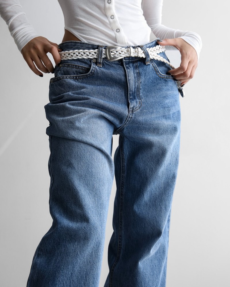 Classic Low Cut Wide Denim Pants by Paper Moon for Women - view 3