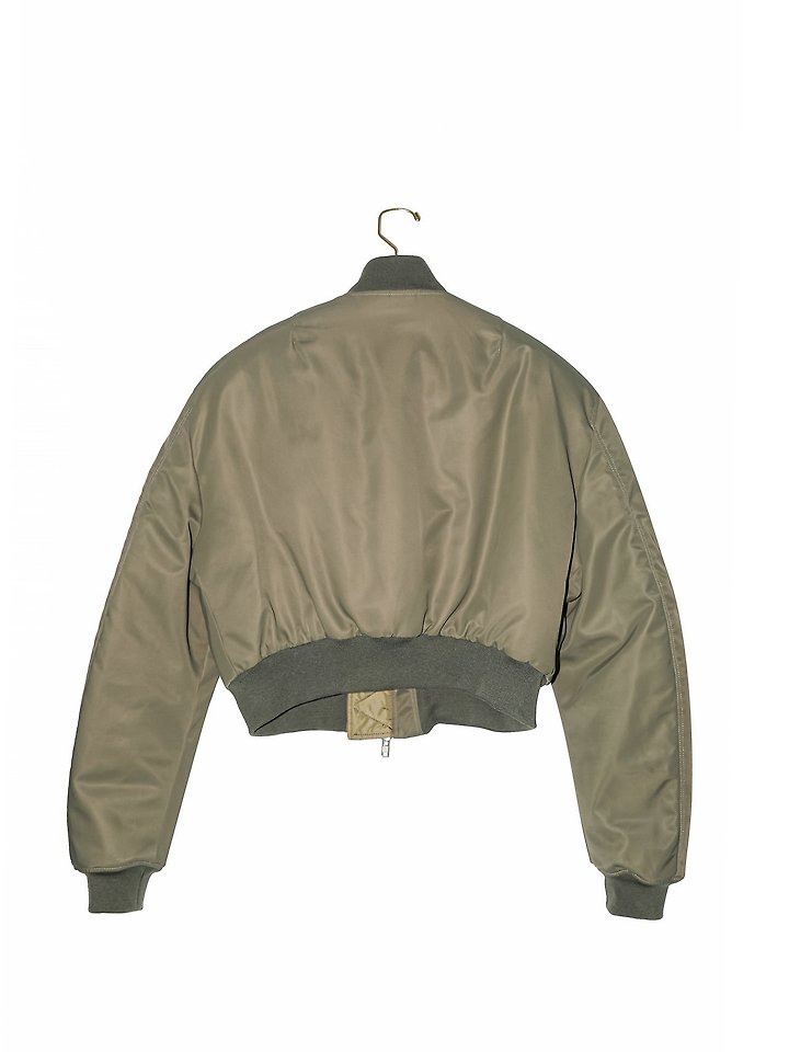 Square Shoulder Padded Cropped Bomber Jacke by Paper Moon for Women - view 6