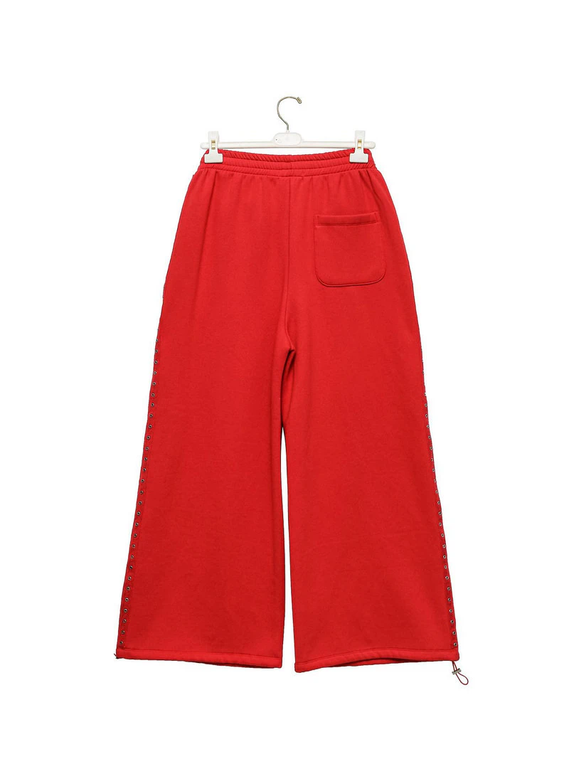 Oversized Eyelet Line Detail Sweat Pants by Paper Moon for Women - view 5