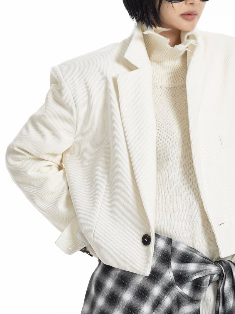 Classic Corduroy Cropped Blazer by Paper Moon for Women - view 1