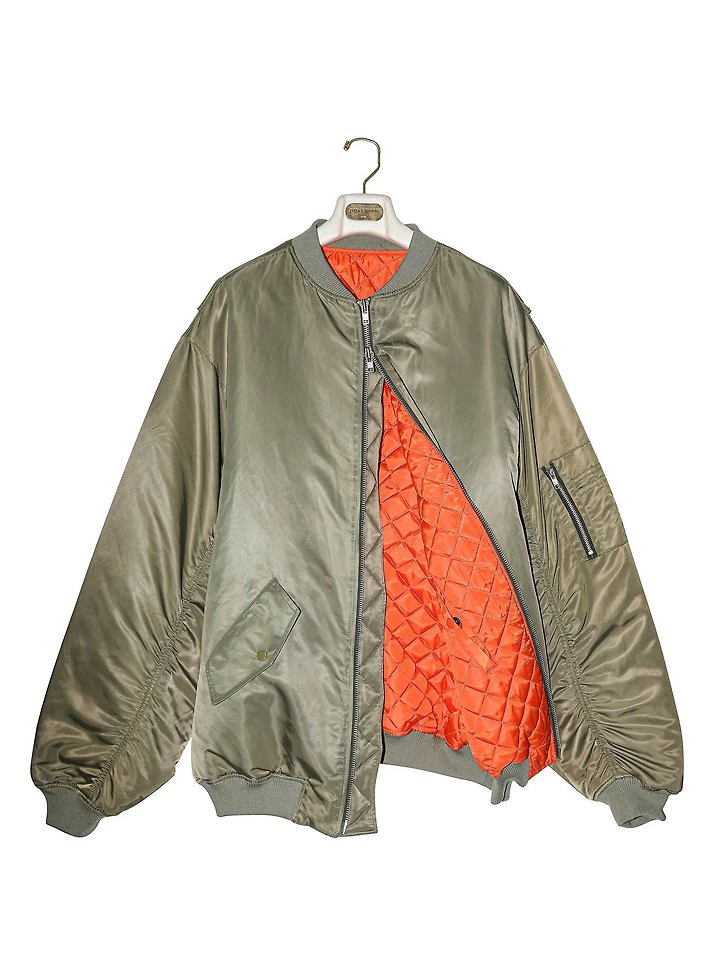 Super Oversized Two Way Zipper MA - 1 Bomber by Paper Moon for Women - view 6
