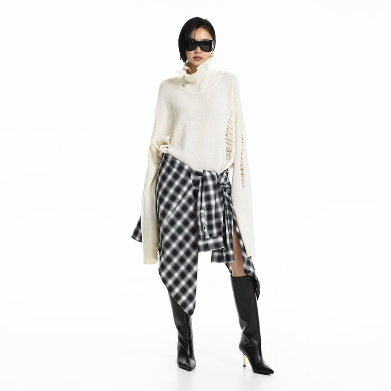 Everyday Oversized Plaid Check Shirt by Paper Moon for Women - view 1