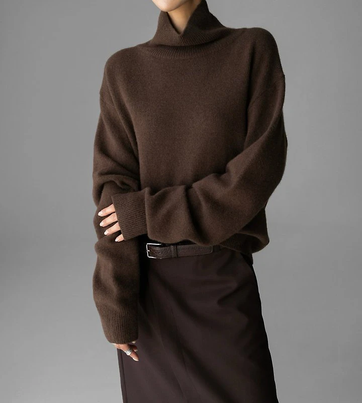 Classic Cashmere Blended Wool High Neck Knit T by Paper Moon for Women - view 1