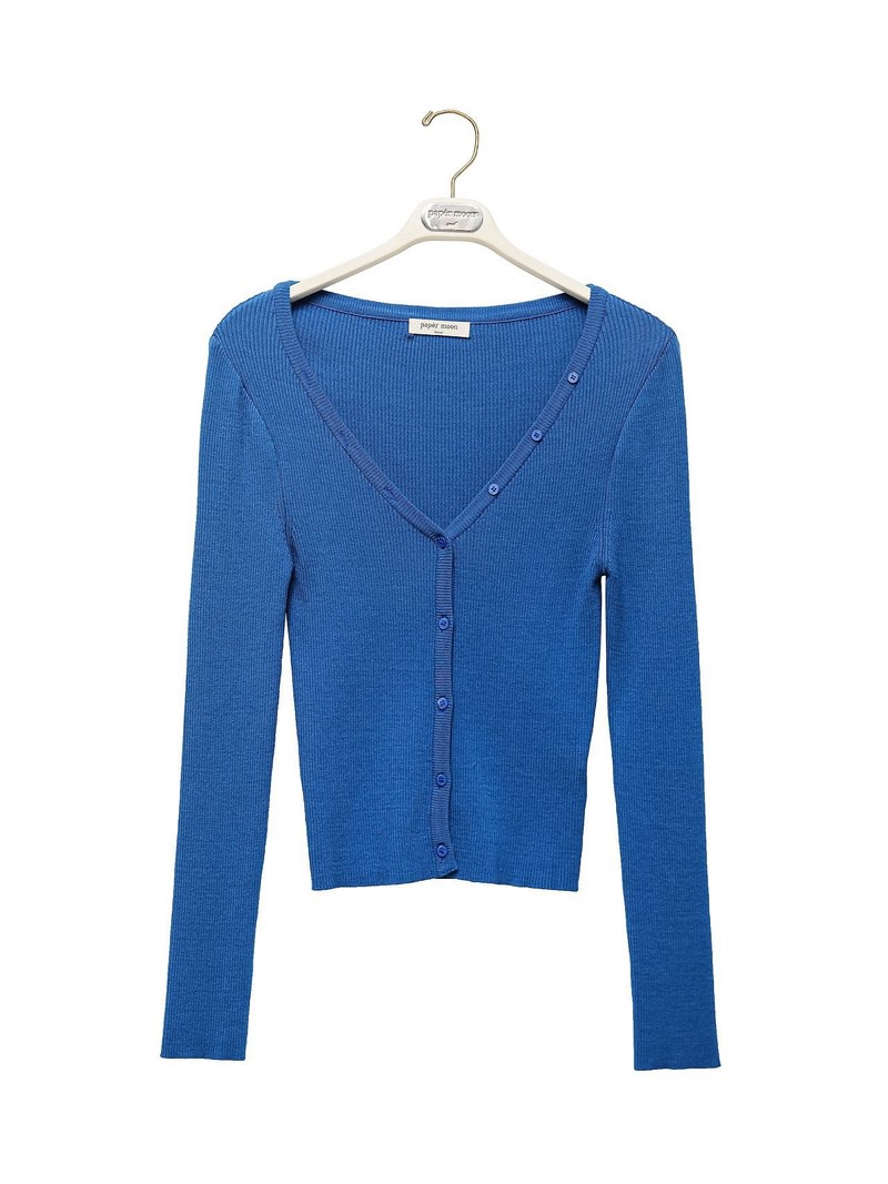 Off Shoulder Ribbed Cardigan by Paper Moon for Women - view 4