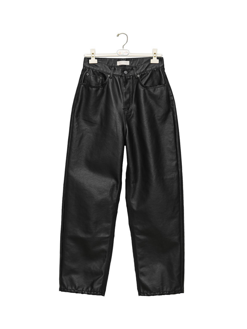 Oversized Black Coated Denim Jeans by Paper Moon for Women - view 1
