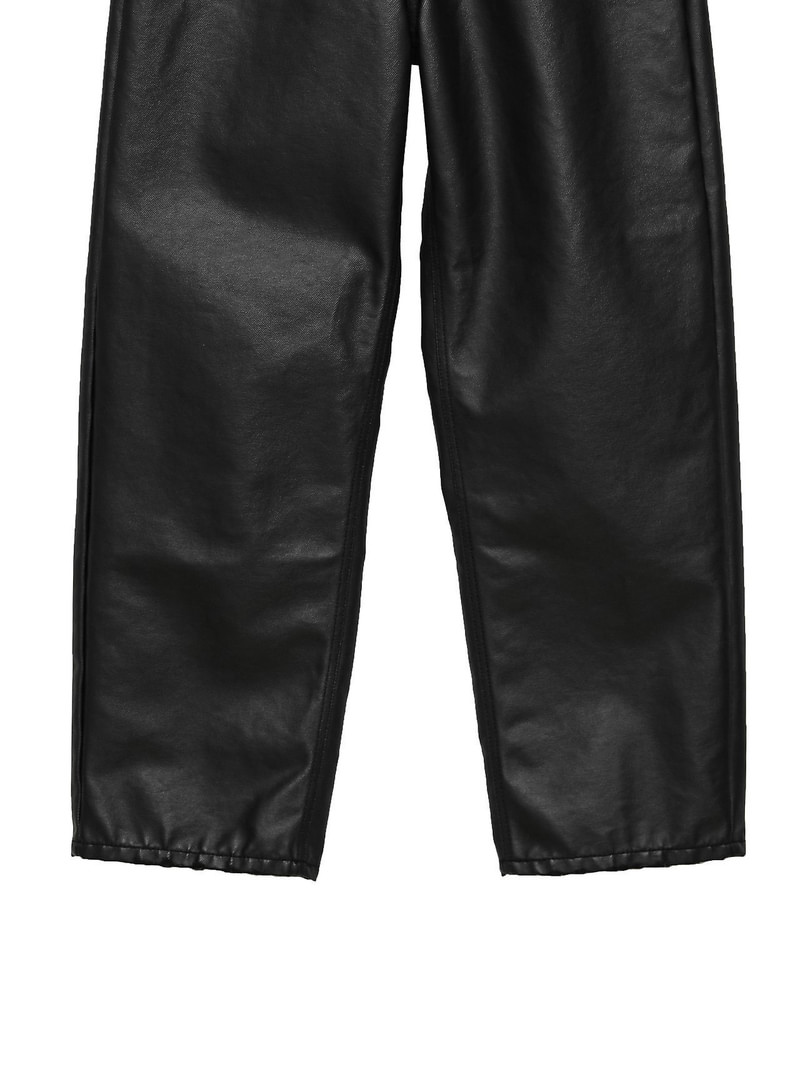 Oversized Black Coated Denim Jeans by Paper Moon for Women - view 5