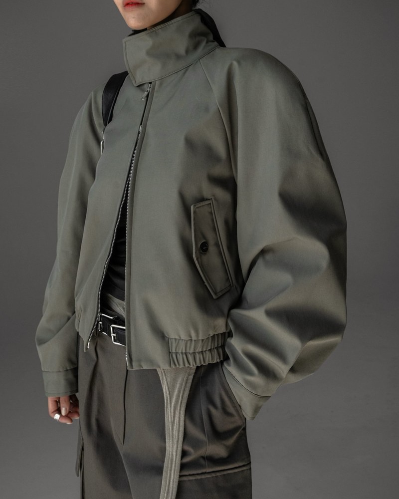 High Neck Raglan Zip Jacket by Paper Moon for Women - view 1