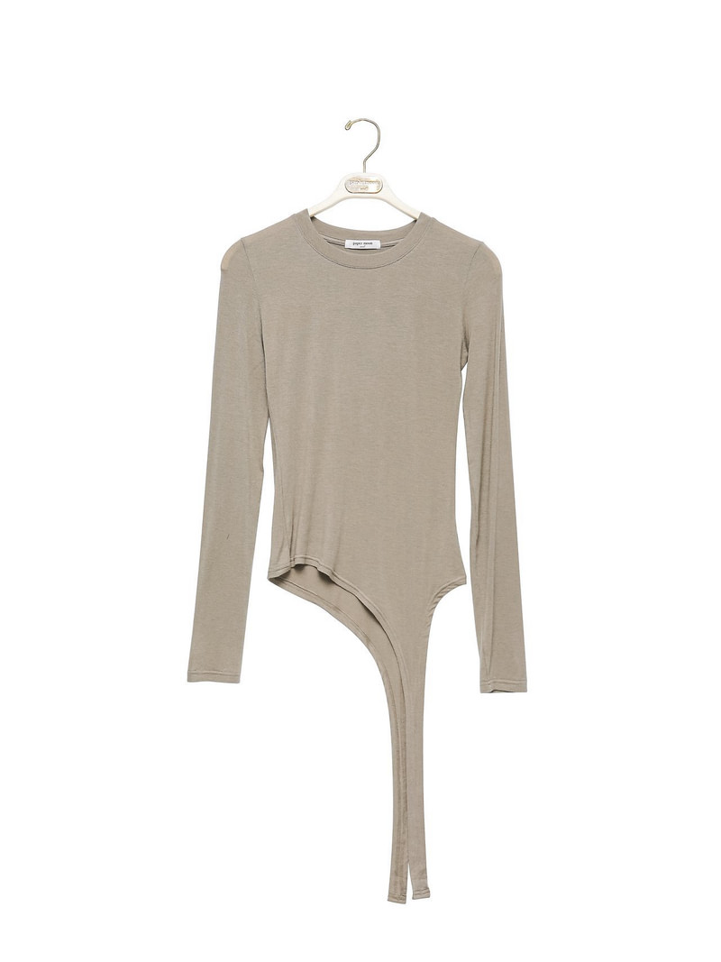 Unbalanced Hem Line Detail Slim Long Sleeved Tee by Paper Moon for Women - view 5