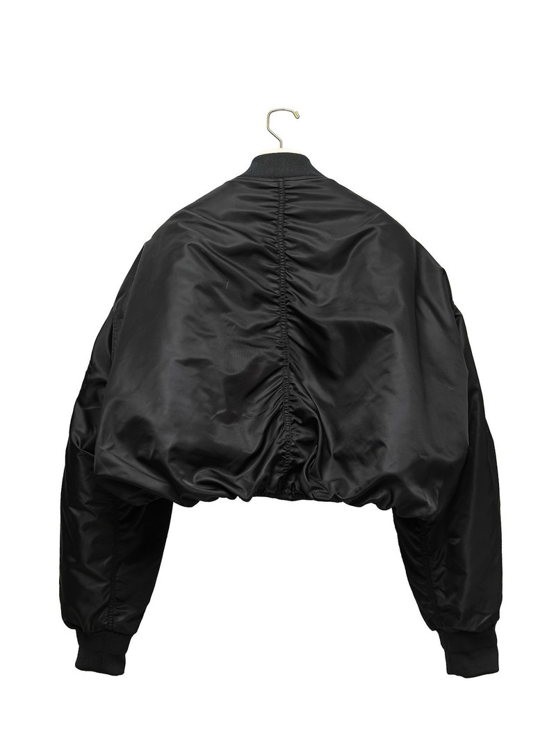 Heavy Twill Nylon Crop Balloon MA-1 Flight Jacket by Paper Moon for Women - view 7