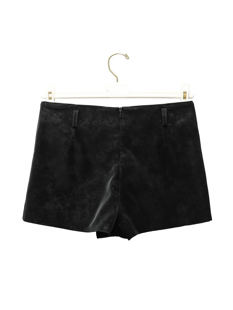 Velvet Leather Minimal Shorts by Paper Moon for Women - view 5