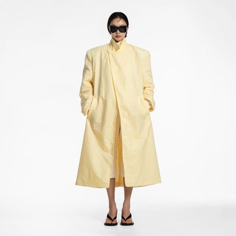 Classic Belted Nylon Maxi Coat by Paper Moon for Women - view 2