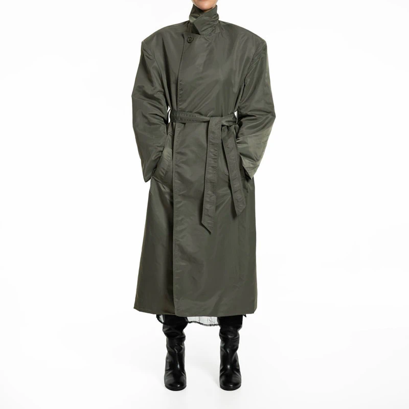 Classic Belted Nylon Maxi Coat by Paper Moon for Women - view 8
