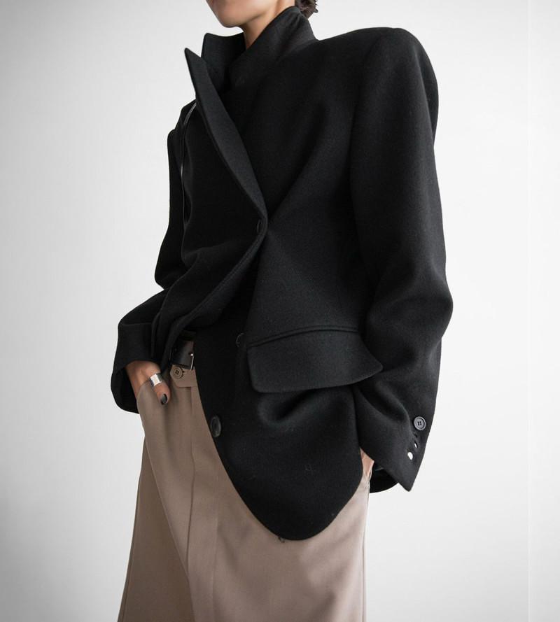 Classic Herringbone Oversized Blazer by Paper Moon for Women - view 1