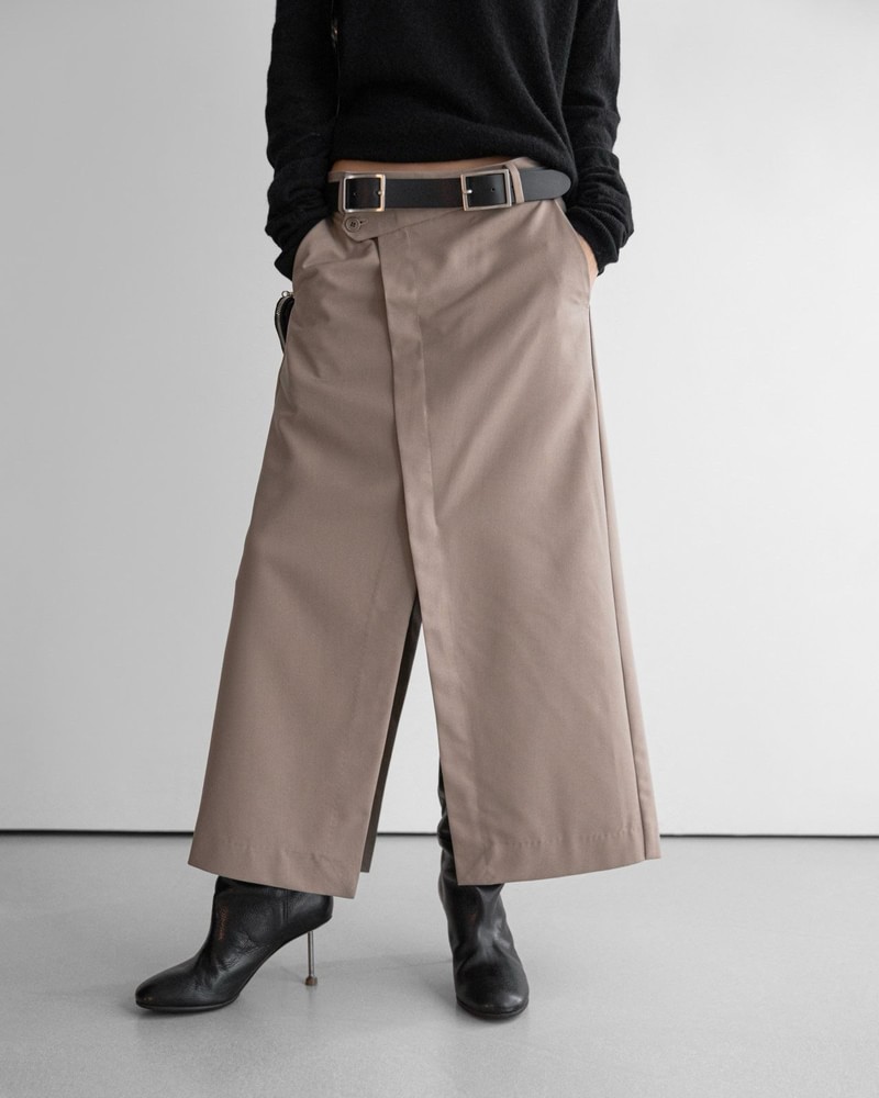 Classic Asymmetric Wrap Midi Skirt by Paper Moon for Women - view 2