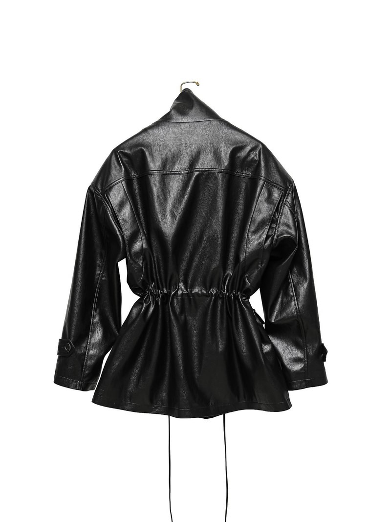 Structured Leather Safari Jacket by Paper Moon for Women - view 5