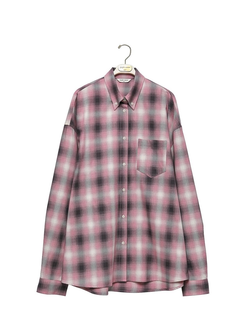 Oversized Plaid Check Button Down Shirt by Paper Moon for Women - view 3