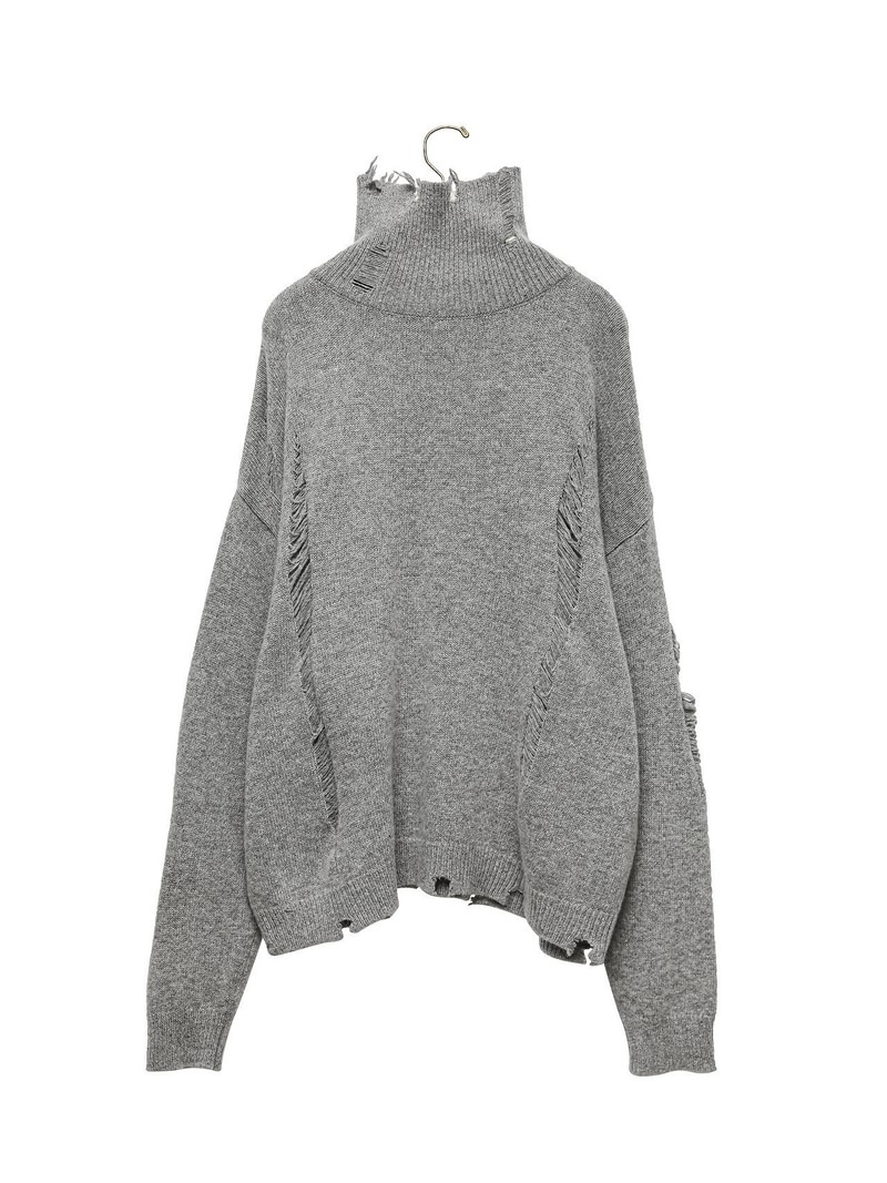 Vintage Cut-Off Cashmere-Blend Turtleneck Knit by Paper Moon for Women - view 8
