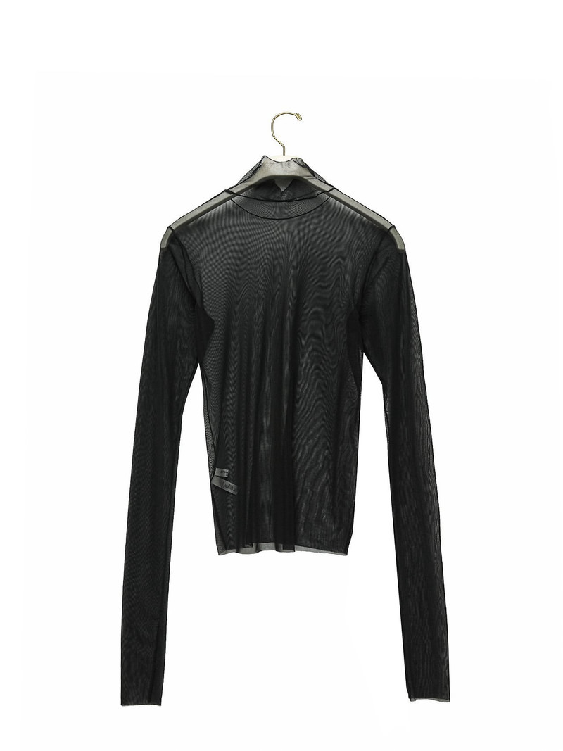 Mesh Sheer Turtleneck Long Sleeve Tee by Paper Moon for Women - view 2
