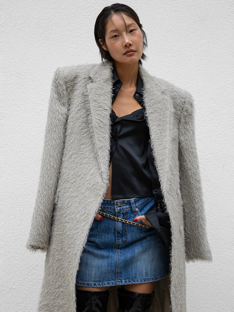 Classic Hairy Minimal Coat by Paper Moon for Women - view 3