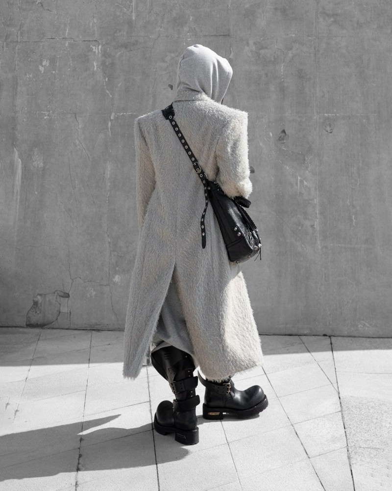 Classic Hairy Minimal Coat by Paper Moon for Women - view 9