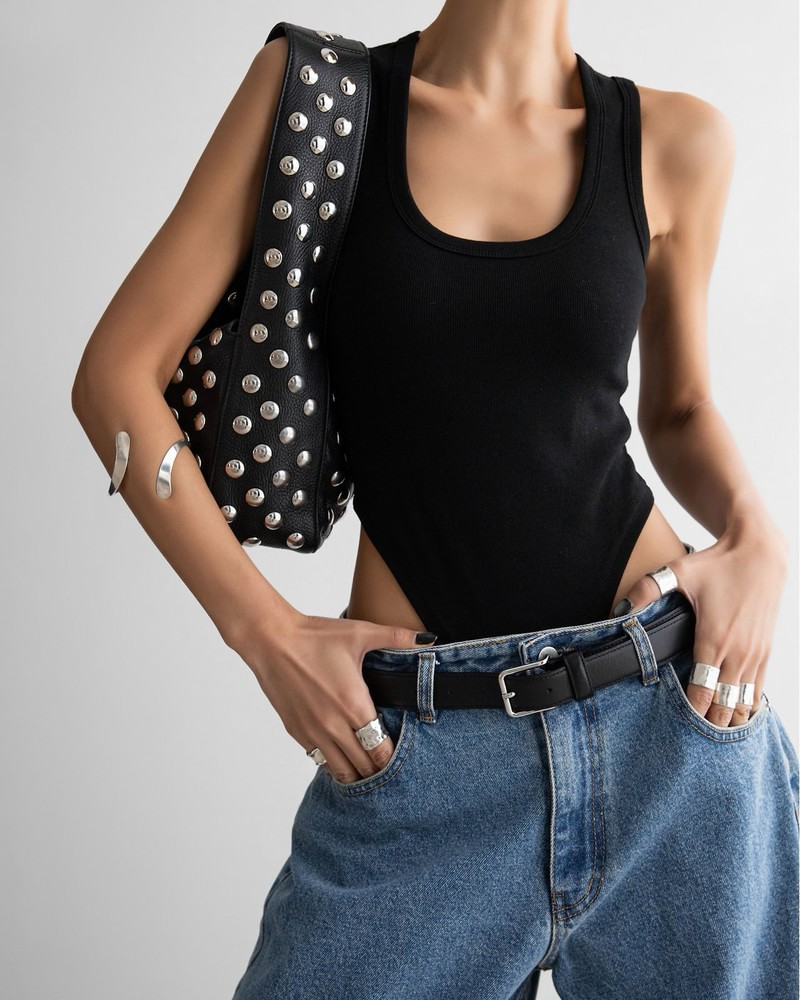Essential Rib Sleeveless Bodysuit by Paper Moon for Women - view 3