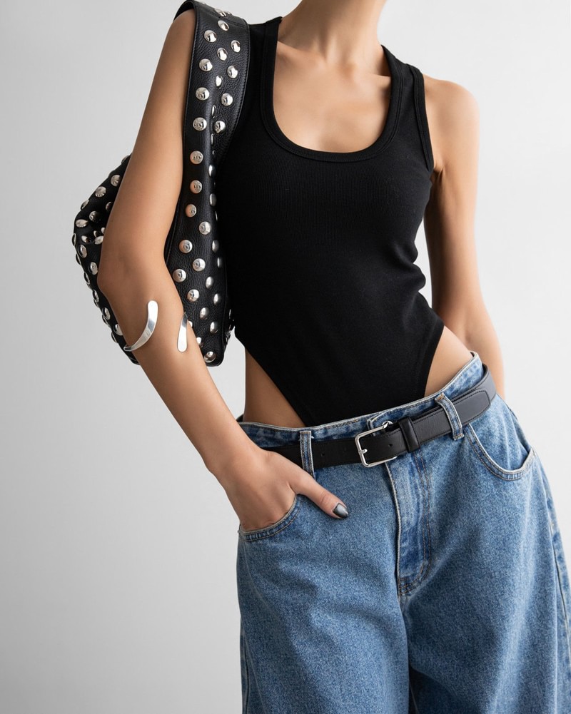 Essential Rib Sleeveless Bodysuit by Paper Moon for Women - view 5